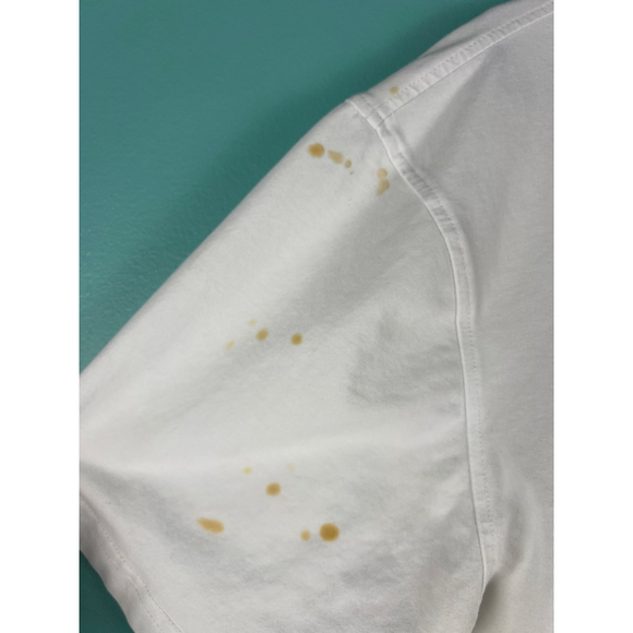 Black Pyramid Pop Art Graphic Tee White Large Comic Style Crying Girl Shirt Chri - Picture 6 of 7